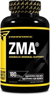 Primaforce ZMA bottle front for daily wellness routine.