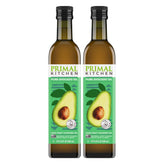 Primal Kitchen Avocado Oil bottle pour highlighting versatile, neutral flavor.
