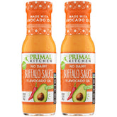 Primal Kitchen No Dairy Buffalo Sauce 2-pack bottle, versatile flavor base.