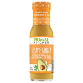 Primal Kitchen Sesame Ginger Vinaigrette bottle shows avocado oil base.