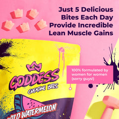 Primal Queen Goddess Creatine Gummies label highlighting Creapure purity and low sugar