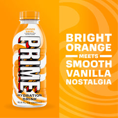 PRIME Hydration Orange Swirl glass for naturally flavored hydration on the go