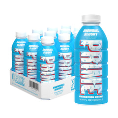 PRIME Hydration Snowball Slushy bottle displaying natural flavor and electrolytes