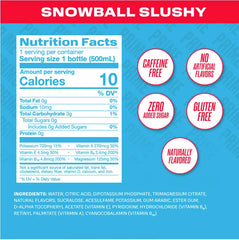 Pouring PRIME Hydration Snowball Slushy into a glass after a workout