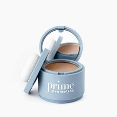 Prime Prometics Instant Coverage Hairline Powder packaging in dark blonde for quick root touch-ups.