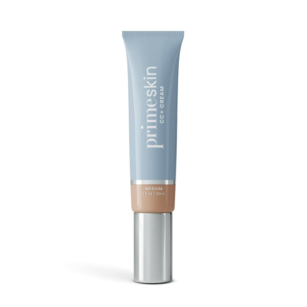 Prime Prometics PrimeSkin CC+ Cream bottle demonstrates lightweight coverage for mature skin.