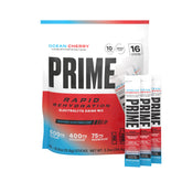 Prime Rapid Rehydration Ocean Cherry pack ready for on-the-go hydration.