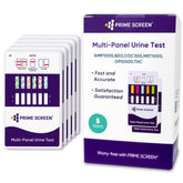 Prime Screen 6-panel urine test kit front view for home and professional use, reliable results.