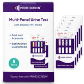 Prime Screen multi-panel urine test pack front view for quick screening.