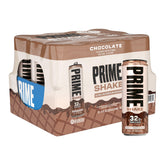 Prime Shakes Chocolate can front view highlighting 32 g protein per serving for muscle support