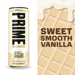Prime Shakes Vanilla open pour emphasizes ready to drink convenience