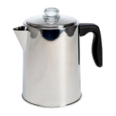 Primula stovetop coffee percolator ready to brew up to 8 cups.