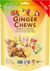 Prince of Peace ginger chews assorted flavors in bag for on-the-go tasting.
