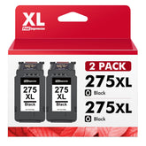 PrintImpression PG-275XL black ink cartridge pack enhances consistent black text.