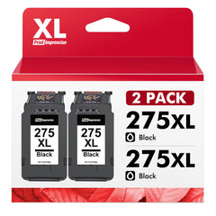 PrintImpression PG-275XL black ink cartridge pack enhances consistent black text.