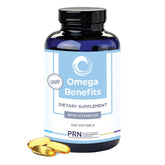 PRN Omega-3 bottle front highlighting full-body support with vitamin D