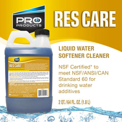 Pro Products Res Care resin bed cleaning action in a softener.