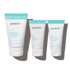 Proactiv Plus face wash bottle closeup showing refreshing cleanse for clear results