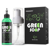 Proamate Green Tattoo Soap bottle with foam cap for easy cleansing.