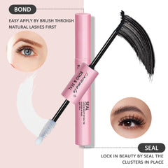 Proamate lash seal layer on lashes for reinforced hold