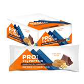 PROBAR Protein Bar peanut butter chocolate packshot emphasizing gluten-free, non-GMO ingredients and real foods.