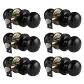 Probrico black interior knobs in a six-pack for hallway and closet upgrades