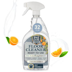 ProCare Citrus Floor Cleaner bottle front, USA-made formula for easy cleaning.