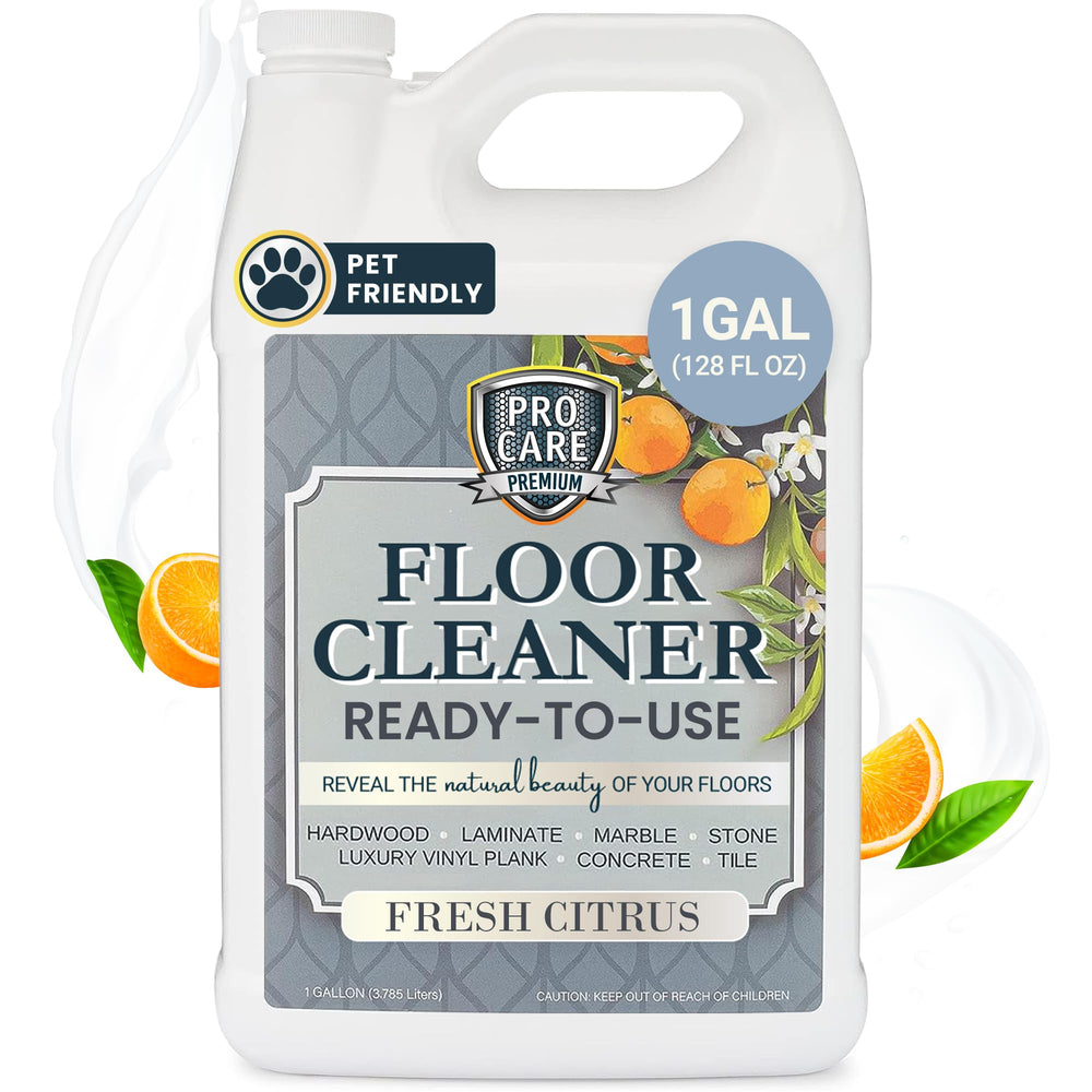 ProCare Floor Cleaner bottle front view highlighting citrus aroma for safe, versatile floor cleaning