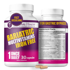 ProCare Health Bariatric Multivitamin Iron-Free bottle front supports daily nutritional intake.