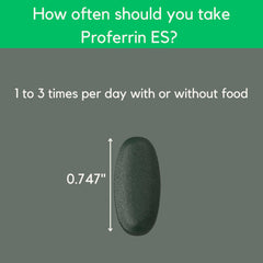Proferrin ES bottle angled to reveal USA-made label and quality.