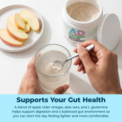 Project AD Life Good Mornin apple cider vinegar ingredient shows tangy flavor for mornings.