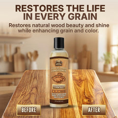 Project Papa Cutting Board Conditioner ingredients: mineral oil and beeswax nourish wood.