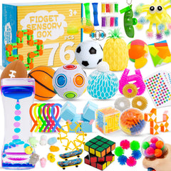 PROJOYOU 76-pack sensory fidget toys set ready for stress relief and focus