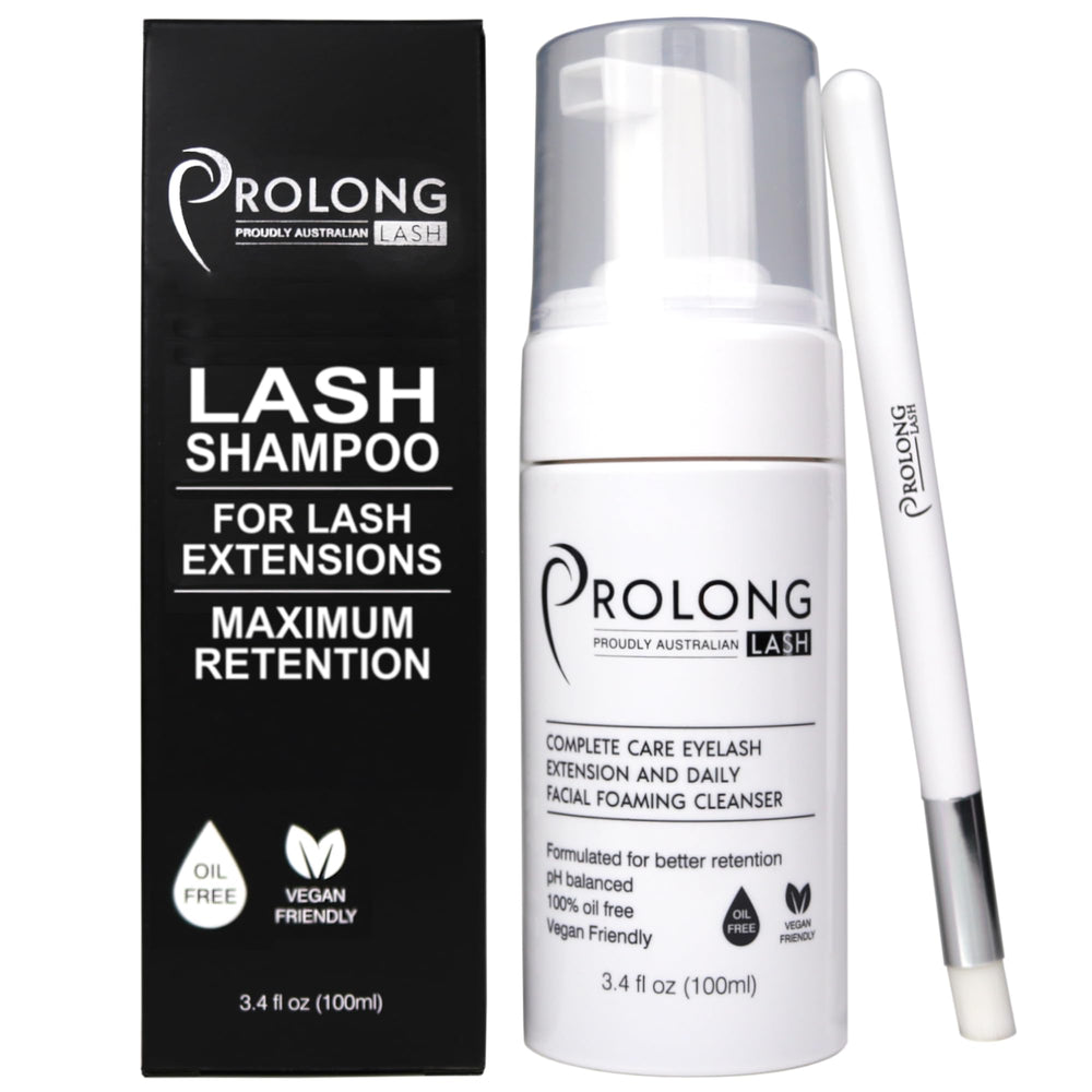 PROLONG LASH eyelash shampoo bottle for gentle daily cleansing of extensions