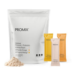 Promix Nutrition Debloat bottle front image highlighting a gut-friendly daily support.