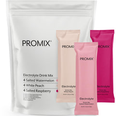 Promix Nutrition Electrolytes packets featuring Himalayan pink salt for balanced hydration