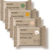 Promix Nutrition Protein Puff Bars variety pack front view for on-the-go snacks
