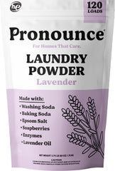 Pronounce laundry powder ingredients showcase safer, cleaner washing.