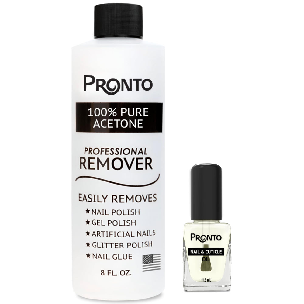 Pronto 8oz pure acetone remover bottle for quick polish removal