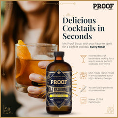 PROOF SYRUP cocktail serve glass showcasing a balanced Old Fashioned.