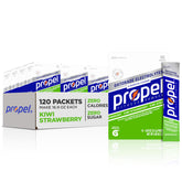 Propel Kiwi Strawberry electrolyte packets for zero calorie hydration on the go.