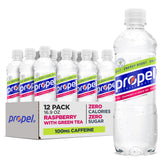 Propel Energy Boost Raspberry Green Tea bottle front, hydration with electrolytes during workouts.