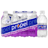 Propel grape-flavored water bottle for active hydration during workouts.