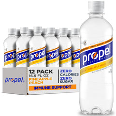 Propel Immune Support front bottle for zero-calorie hydration during workouts.