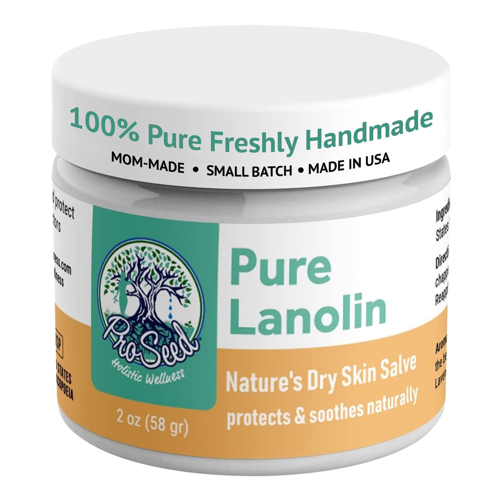 ProSeed Holistic Wellness lanolin tin close-up for pure moisturization.