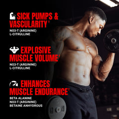 Close-up of the Mr Hyde Max Pump label highlighting caffeine-free formula.