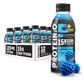 Protein2o blue raspberry clear protein water hydrates during workouts.