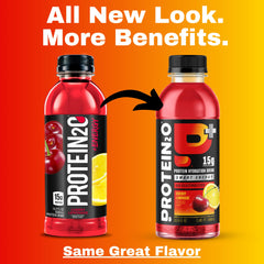 Protein2o energy-boost-at-work displays a focused, quick sip.