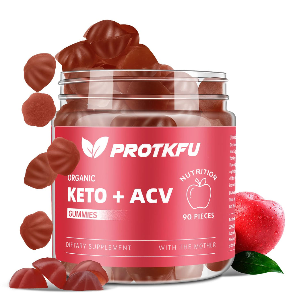 ProTKFU Keto ACV Gummies bottle front for convenient energy support on low-carb days.