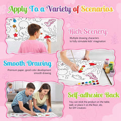 Prudiut ocean adventure pattern coloring roll inspires water themed scenes and color blending